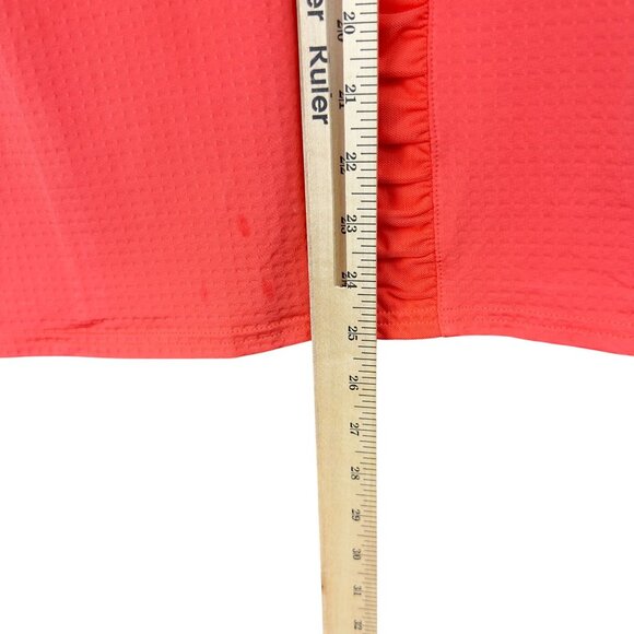 Bette & Court Swing Top Womens M Coral Long Sleeve 1/4 Zip Mesh Panels Textured - Picture 10 of 14